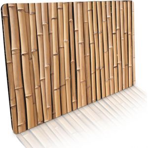 Paillasson Pour L'int&eacute;rieur Et L'ext&eacute;rieur - 50 X 70 Cm - Plat Et Antid&eacute;rapant - Aspect Bambou Clair - Tapis De Porte Lavable Pour Des Chaussures Propres Et Une Entr&eacute;e Moderne Et &Eacute;l&eacute;gante - Neuf