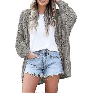 Femmes Knit Cardigan En Tricot Doux Tissu Ouvert Sur Le Devant De La Conception Des Options De Couleurs Gamme De Taille - Neuf