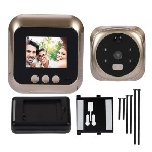 Sonnette intelligente avec ecran HD de 2,8 pouces, camera de securite, visionneuse electronique, prise americaine 100-240 V - Neuf