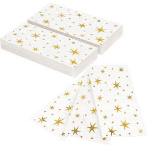 Eryi-Serviette Papier Or Et Blanc De Table (Lot De 50) - 20 X 11 Cm - Serviette Or Et Blanche Jetable Pour Décoration De Fête, Anniversaires, Mariages, Déjeuners, Cocktails Et Cuisines - Neuf