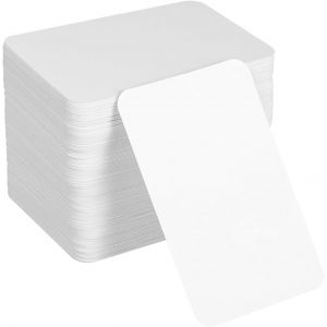 ERYI-54 Pièces Carte Épaisse Papie,Cartes Vierges Blanches Poker,Games Taille De Poker Cartes Vierges,Cartes De Jeu De Société,Pour Diy,Vocabulaire,Message, Cadeau Bricolage,Jeu Ou Voeux, - Neuf
