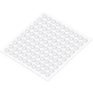 100pcs Tampon De Porte Autocollant, Butées De Protection En Caoutchouc Tampon Amortisseur Meubles Transparente Adhésifs Anti-Choc Anti-Bruit Pour Porte Armoire Tiroir Chaise (8 X 3mm) - Neuf