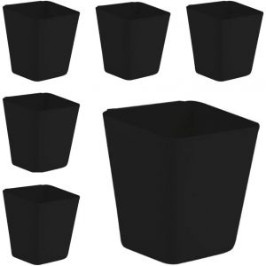 Lot de 6 porte-gobelets à suspendre,organiseurs muraux,accessoires de chariot à rouler,conteneurs de rangement à suspendre pour décoration de maison,bureau,cuisine,(noir) - Neuf