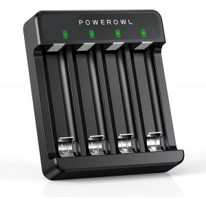 ChenQuanSarl-Chargeur De Piles Aa Aaa 4 Baies, Emplacement Indépendant, Charge Usb Pour Piles Rechargeables Ni-Mh Ni-Cd - Neuf