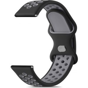 Watch Strap 22mm 20mm Men Women New Waterproof Silicone Strap 22mm 20mm Smartwatch Accessories Two Colors Breathable Wristbands For Men Women - Neuf