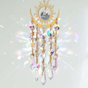 MEVRONISSHOP-Attrape-soleil en cristal pour fen&ecirc;tre - D&eacute;coration de jardin d'hiver - Carillon &eacute;olien pour l'ext&eacute;rieur - D&eacute;coration de fen&ecirc;tre &agrave; suspendre pour fen&ecirc;tre, maison, jardin, f&ecirc;te, mariage, - Neuf