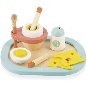 ERYI-- Mon Premier Coquetier - ?uf À La Coque - Jouet D'Imitation Cuisine Et Dinette - 9 Eléments Inclus - Certifié Fsc - Peinture À L'Eau - Dès 3 Ans, J06625 - Neuf