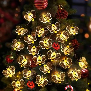Abeilles, 3M 30Led Guirlandes Lumineuses &Agrave; Piles Cadeaux Pour Femmes Filles, Decoration Noel Guirlande Led Pour Sapin De Noel Chambre &Agrave; Coucher Salon Plantes Terrasse - Neuf