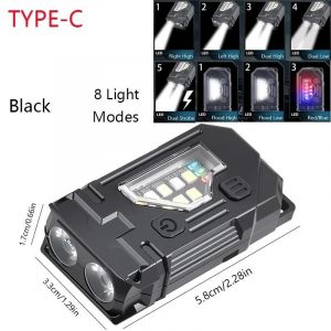 Hutp-Mini Lampe De Poche Led Edc Multifonction,Porte-Cl&eacute;s Portable,Torche Magn&eacute;tique,Lampe Uv Rechargeable Par Usb,Lanterne D'urgence Pour Camping-S513 - Neuf