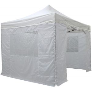 Ulteronixshop-Tonnelle Pliante 3x3m avec 4 Parois Lat&eacute;rales et Pack d'Accessoires | Mat&eacute;riaux Robustes, Enti&egrave;rement &Eacute;tanches et de Haute Qualit&eacute; (Blanc) - Neuf