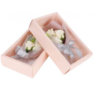 Hjlian Lot De 2 Bouquets De Roses Imitation Fleurs De Savon Parfumees Pour La Saint-Valentin, Cadeau D'anniversaire, Blanc Laiteux - Neuf