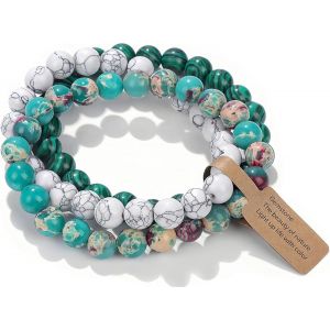 Eryi-Bracelet Pierre Naturelle Hommes Et Femmes 8mm Bracelet De Boîte À Cadeau Exquis - Neuf