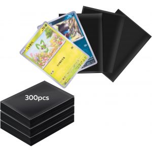 Mdy-300 Pcs Sleeve Carte, Protection Carte Pour Magic 6.6 X 9.1cm, Pochettes Standard Card Sleeves Pour Cartes À Collectionner, Magic, Mtg, Sport, Baseball, Football - Noir - Neuf