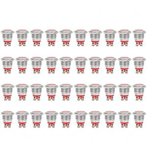 Lot de 40 voyants LED d'avertissement en metal de haute qualite, etanches IP68 BEM-16C, 16 mm (rouge 24 V) - Neuf