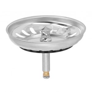 Panier de cr&eacute;pine d'&eacute;vier de cuisine Cr&eacute;pine d'&eacute;vier en acier inoxydable Bouchon de fond Combo pour drains standard 79mm OD - Neuf
