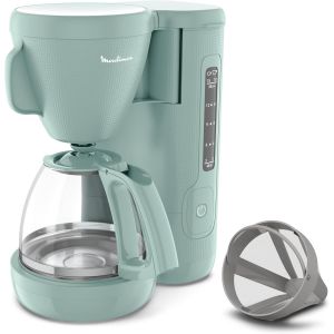Cafeti&egrave;re Filtre, 10 &Agrave; 15 Tasses, 1.25 L, Porte-Filtre Pivotant, Syst&egrave;me Anti-Gouttes, Maintien Au Chaud, Morning, Eucalyptus, Fg2m1310 - Neuf