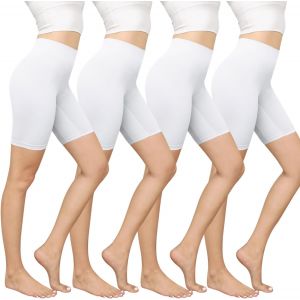 Cycliste Short Taille Haute Slip Panty Femme Long Culottes Boxer Shorty Legging Boxer Caleçon Anti Frottement Cuisse Sous-Vêtements Short Sous Robe Short De 4 - Neuf