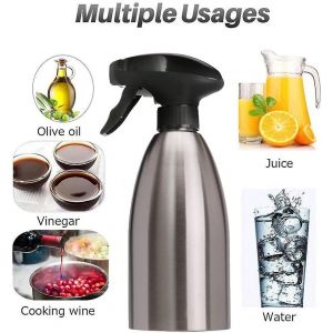 Vaporisateur D'huile D'olive 500 Ml (17 Oz) Pour La Cuisine, Idéal Pour Les Salades, Les Barbecues, La Pâtisserie Et Les Rôtissages. - Neuf