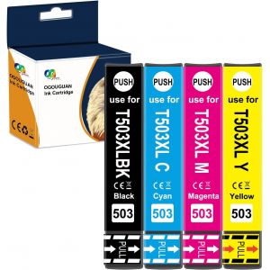 503 Xl Multipack Compatible Avec Epson 503 503Xl Cartouche D'Encre, Pour Epson Expression Home Xp-5200 Xp-5205 Workforce Wf-2960Dwf Wf-2965Dwf (4Pack)[ENC944369] - Neuf