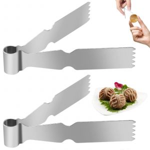 Lot De 2 Pinces &Agrave; P&acirc;tisserie, Outils Pour La Fabrication De Biscuits, Racleur &Agrave; P&acirc;te, Presse, Pince &Agrave; P&acirc;tisserie En Acier Inoxydable, Outil De Sertissage Pour D&eacute;corer Et Sceller Les Biscuits - Neuf