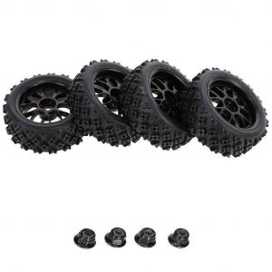 Durable R/C Drift 3 Rubber Tire Wheel Hubs Anti-Collision for 1:10 4x4WD HSP - Neuf
