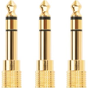 LORANKA-Lot de 3 adaptateurs jack 6,5 mm m&acirc;le vers jack 3,5 mm femelle 3 5 vers 6 3 jack pour clavier, casque, haut-parleur, guitare, etc - Neuf