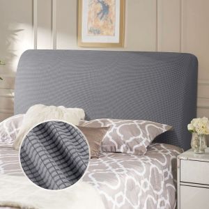 (Light Grey 180-200 Cm) Twin Headboard Cover, Headboard Cover, Elastic Cover, Dust Cover, Washable, Kitchen & Home'furniture & Decor'furniture'bedroom'beds & Bed Frames - Neuf
