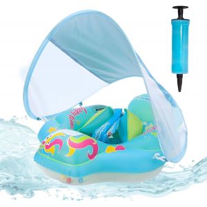 Bouee Bebe, Baby Float Bouée Pour Bébé, Bouee Enfant, Bouee Pisicne Bebe, Bouee Bebe Avec Pare Soleil, Bouée Pour Enfant, Bouée De Natation Gonflable - Neuf