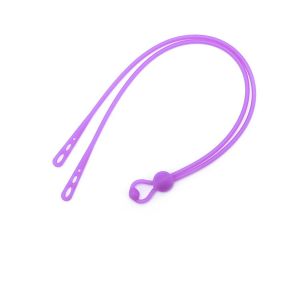 Corde &Eacute;lastique En Silicone Antid&eacute;rapante Pour Lunettes, Sangle De Lunettes De Sport, Lani&egrave;re &Agrave; Trois Trous, Cordon De Cou, Support De Lunettes De Soleil, Accessoire-Violet- - Neuf