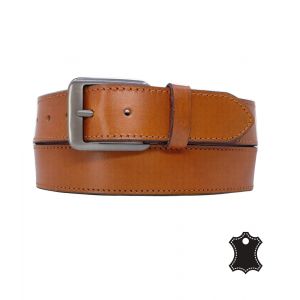 Ceinture En Cuir Couleur Camel Pour Homme - L'indispensable &Eacute;l&eacute;gance D&eacute;contract&eacute;e En Vachette V&eacute;ritable - Neuf