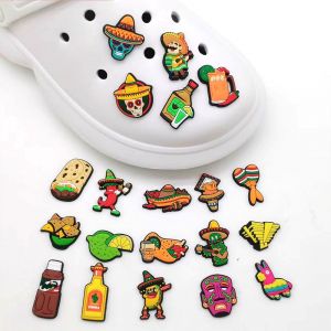 20 Pièces 3d Sabots Sandales Ornements (Cuisine Mexicaine), Breloques Pour Chaussures, Découpées - Neuf