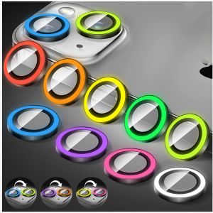 KAL-Protecteur D'Objectif D'Appareil Photo Lumineux Pour Iphone 16 Pro/Iphone 16 Pro Max, Étui D'Appareil Photo Bling 9H En Verre Trempé, Alignement Automatique Anneaux En Alliage Anti-Rayures - Neuf