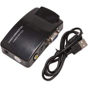 Adaptateur AV vers VGA Convertisseur VGA PC Composite S-VidéO EntréE AV vers PC VGA LCD Convertisseur de Sortie BoîTier de Commutation.[W781] - Neuf