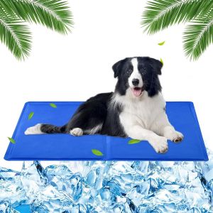 Tapis Rafraichissant Chien Durable Été,Coussin Chien Indestructible,Coussin Imperméable Pour Chien,Convient Aux Chiens Ou Chats De Petite Et Moyenne Taille(Bleu,50cm×65cm) - Neuf