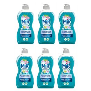 MIR VAISSELLE Lot de 6 Vaisselles Perles Fleur de Lotus & Criste Marine 450 ml - Neuf
