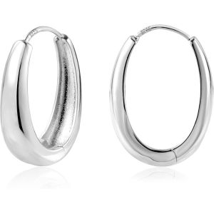 Alexcraft Boucles D'oreilles Creoles Femme Argent 925 14k Or Plaqu Petite Creole - Neuf