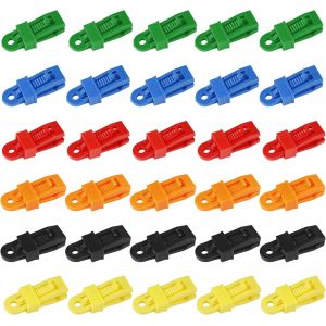 Yemaesre-Jeu De 30 Pince Pour Bache, Clips De Tapis D'auvent En Plastique, Bâche Robustes Avec Poignée De Verrouillage Solide, Pour Auvent D'auvent Pour Les En Plein - Neuf