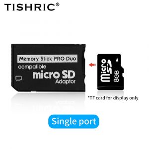TISHRIC-Lecteur de carte Micro SD SDHC TF vers Memory Stick,adaptateur MS Pro Duo pour jeu,PSP,appareil photo - Type Single Port - Neuf