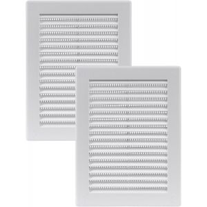 KALANKA-Lot de 2 grilles d'aération blanches - 150 x 200 mm - Fentes d'aération plates et rectangulaires - Protection contre les insectes intégrée - Ouvertures d'aération CVC pour salle de bain, - Neuf