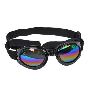 Lunettes De Soleil Pour Chiens - Noires - Coupe-Vent - Antibuée - Protection Uv - Pour Chats Et Petits Chiens - Neuf