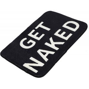 Tapis de bain multicolore-Antidérapant-Lavable-Amusant-En microfibre douce-Absorbant-Noir-60 x 90 cm - Neuf