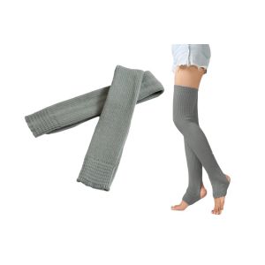 Chaussettes Hautes Extra Longues Pour Femmes, Gu&ecirc;tres Montantes Gris Clair - Neuf