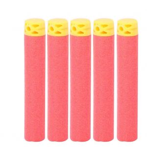Lot De 100 Balles De Recharge En Mousse Souple, Flechettes Creuses, Pistolet Jouet, Accessoire De Sport De Plein Air (Rouge) - Neuf