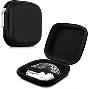 KALANKA-Housse Compatible avec Casque Audio - Sacoche de Protection Rigide avec Fermeture Éclair pour Écouteurs Noir - Neuf