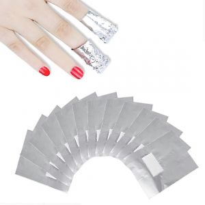 100 Pcs / Pack Nail Remover Foil Wraps Pour Acrylique / Uv / Gel Polish Soak-Off Removal ,Nail Arts Remover Tools - Neuf