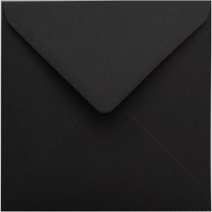 100 enveloppes carrées noires 110x110mm 120g Malmero Noir enveloppes décoratives enveloppes colorées pour cartes de voeux invitations mariage anniversaires enveloppes de couleur enveloppe noir - Neuf
