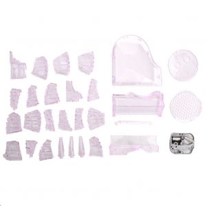 Blocs De Cristal Tridimensionnels Abs 3d Translucides, Puzzle A Faire Soi-Meme, Jouet En Forme De Piano (Rose) - Neuf