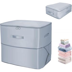 Organisateur auto-compressif-2 sacs de rangement pour couettes,bo&icirc;tes de rangement avec couvercle-Sac de rangement pliable pour couettes,v&ecirc;tements,sous le lit (54 x 42 x 60 cm x 2) - Neuf