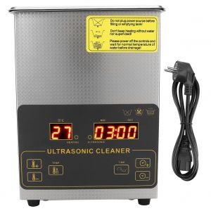 Nettoyeur a ultrasons numerique industriel CD-L2 2 L, machine de nettoyage pour bijoux, reservoir avec ecran LED, prise UE 220 V - Neuf
