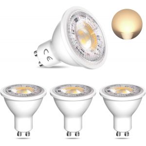 Kal-Ampoule Led Gu10 7w Mr16 Ampoule Spot 12v Blanc Neutre 4000k Ampoules Économie D'énergie Équivalent Lumière Halogène 65w Lampe Spot Encastrable Angle De Lumière 38°, Non Réglable, Lot De 4 - Neuf
